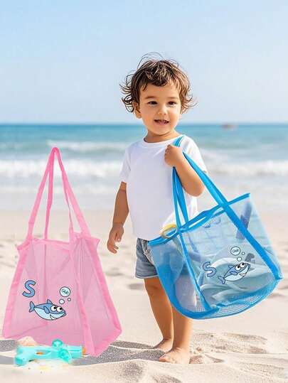 1pc Beach Toy Mesh Beach Bag Shell Collecting Bags With Zipper And Adjustable Strap Crossbody Bag Cute Beach Tote Bag Handbag Perfect For Collecting Seashells Beach Toys And Swimming Accessories Toy Finishing Storage Bag Organizer Cruise Travel Essential Accessories Camping Beach Essentials Gift For Boy And Girls Sac Baby(Only Bag, Without Toys)