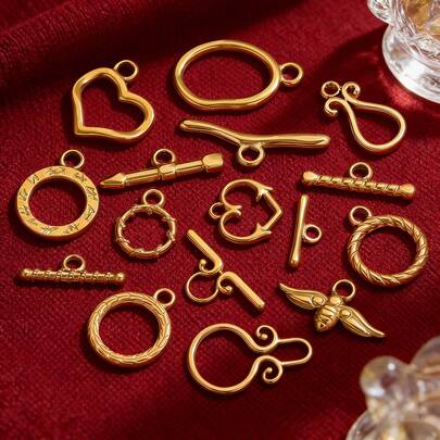 4 Sets Stainless Steel Asymmetric OT Clasp DIY Jewelry Making Connectors, Suitable For Women Jewelry DIY