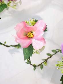 1 chiếc vòng tay hoa giả thủ công phong cách Boho màu hồng và tím, phụ kiện đeo tay thanh lịch cho phù dâu trong đám cưới, thích hợp cho các bữa tiệc bãi biển và những dịp đặc biệt, lễ hội, sinh nhật. - Quả cam - Xem 7