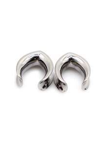 2 件装 6mm-30mm 水滴形亮面不锈钢耳塞耳廓扩张器鞍形耳扩耳钉耳部穿孔饰品 - 擴耳器 - 查看 42