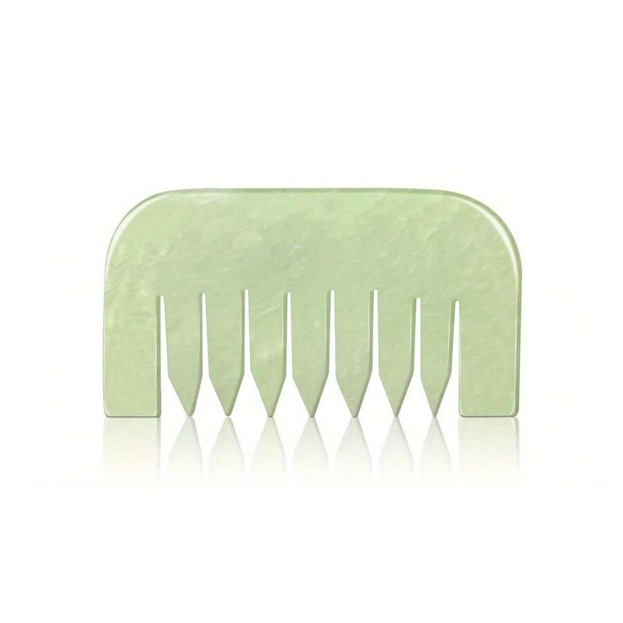 Lược Gua Sha bằng ngọc bích, dụng cụ thư giãn đầu, massage mô sâu, quà tặng ngày Valentine cho phụ nữ. - Nhiều màu - Xem 1