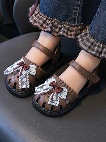 Sandal Pita Lucu untuk Anak Perempuan, Cocok untuk Aktivitas Luar Ruangan, Pantai, dan Dalam Ruangan, Serbaguna dan Modis untuk Balita dan Bayi - Coklat - View 3