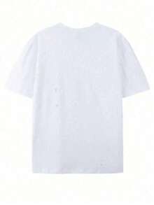 Disney (Loose Version) Mickey Mouse Leopard Print Short Sleeve T-Shirt For Women Cut Cotton Round Neck Top Summer And Spring, Short-Sleeved Tops, Ladies' Clothes, Holiday Gift Party Clothes. - 白色 - 查看 2