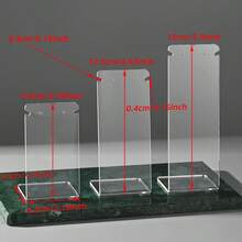 YRUID 新款亚克力透明磨砂项链耳环展示架，珠宝收纳架，便携式耳环架 - L型項鍊耳環展示架 - 查看 5