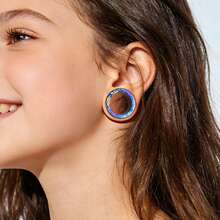 2件装男女通用复古多彩钛金属耳扩耳钉嘻哈朋克风 - 日常/派对/海滩时尚饰品 - round - 查看 7