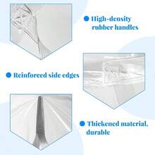 12L Collapsible Storage Bucket, Multi - Purpose Portable Folding Wash Basin, PVC Laundry Bag With Handle Camping, Hiking, Washing Clothes, Vegetables, And DrinksTransparent - Transparent - View 3