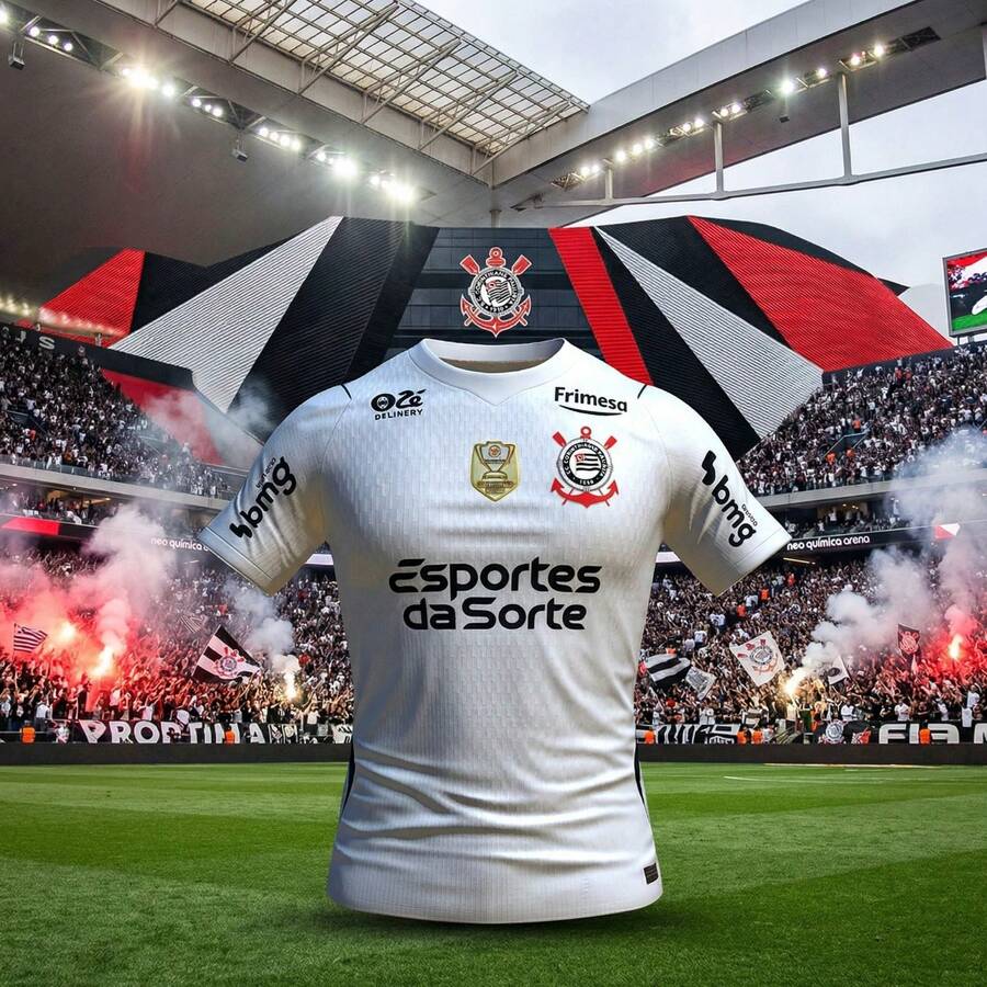 New Corinthians White Team Jersey, Model 2026 - 白色 - 查看 1
