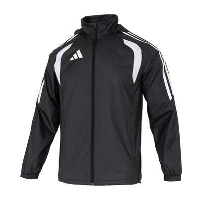 Adidas Men's Hooded Jacket 2026 Everyday Commuter Outerwear TIRO26L WB Outdoor Comfort Jacket JY9733