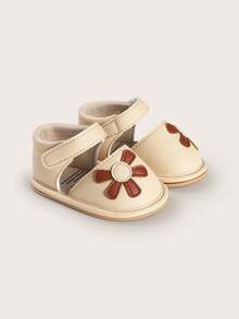 Infant Summer Walking Breathable Sandals 0-1 Year Old Female Infant 3-6-9 Months Old Shoes Soft Sole Anti Slip - Apricot - View 1
