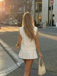 Women's 2026 New Arrival French Design Niche Sleeveless Knit Top, Unique Elegant, Suitable For Spring/Summer - White - View 4