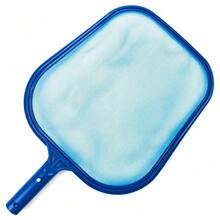 Rastrillo de hojas, marco de malla, limpiador de espumadera de red, herramienta de Spa para piscina WIUO - Azul - Ver 8
