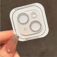 Miếng dán bảo vệ ống kính camera sáng bóng tương thích với iPhone 17 Pro Max, kính bảo vệ ống kính trong suốt, nắp đậy ống kính phía sau tương thích với iPhone 17, 17 Air và 17 Pro. Thích hợp sử dụng hàng ngày, văn phòng, nhà. Ốp bảo vệ camera điện thoại chống nước, chống sốc, chống rơi, chống trầy xước, chống va đập, chống vỡ như pha lê lấp lánh. - Bạc - Xem 10