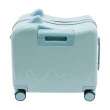 18"  Ride-On Suitcase Luggage Case Rolling Luggage With Lock - Blue - View 3