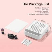 CHRISTINE SHELLY Professional Nail Dust Collector, High Suction Power, Low Noise, Charger Adapter, Cordless Rechargeable, Nail Dust Extraction, Professional Nail Art Electric Tool, Essential Nail Art Equipment, Ideal For Professional Nail Salons, Gift - 查看 8