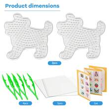 Large Square/Round Fuse Bead Board Set, Includes Instructions, Iron-On Paper And Tweezers, Suitable For Medium To Large DIY Craft Projects, Transparent Fuse Bead Pegboard Accessories - 5mm Perler Bead Pegboard - View 19