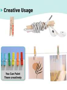 2.83 Inch Natural Wooden Rust-Proof Clothes Pins, Wooden Clothespins For Hanging Garments - Wooden Clip-7.2cm - View 7