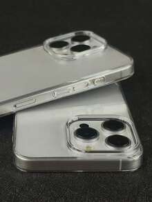 1pc Classic Transparent TPU Soft Phone Case, Large Hole Design Compatible With IPhone 17 Pro Max/16 Pro Max/15 Pro Max/17/16/15/14/13/12/11, Waterproof, Shockproof, Anti-Fall, Anti-Scratch - Clear - View 5