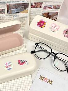 50 Pcs Mother's Day Heartwarming Stickers Set – Pink Tone Multilingual Love Messages With Flowers & Hearts, Waterproof For Cards, Journals & Gift Wrapping, Scrapbook Stickers, School Supplies - Mother's Day - View 6