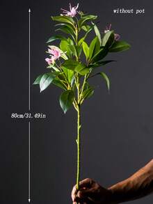80-120厘米大型人造榕树，带热带棕榈叶，塑料仿真榕树枝，不含花盆，适用于家居、花园、派对、情人节装饰，1棵 - 綠色 - 查看 8