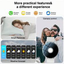 1.65" Touchscreen Smart Watch With Call Reminder, Message Control, Multi-Sport Modes, Music Control, Camera Control And More Functions. Suitable As Gift For Valentine's Day, Christmas, New Year, Birthday For Friends, Family And Lovers. Compatible With Android And IOS. - View 7