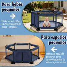 Recinto de juego infantil | Espacioso y fácil de guardar - Azul - Ver 3