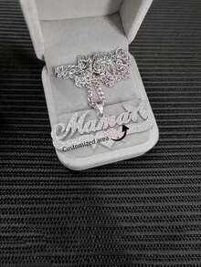 1PC Customized 316L Stainless Steel Name Necklace, Bohemian Style Custom Atomized Letter Pendant, Thick Cuban Chain, Men's And Women's Jewelry, Perfect For Weddings, Thanksgiving, Christmas Gifts ﻿ - Style 22 - View 1