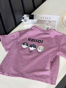 2025年新款夏季休闲无袖T恤，适合幼儿男孩，星空图案 - 紫羅蘭色 - 查看 5