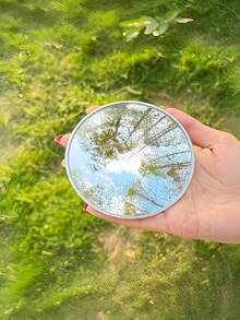 Travel Photography Gadget - Mini Round Mirror For Photo Shooting & Checking, HD Selfie Mirror, Makeup Mirror, Convex Wide Angle Lens, Friend's Must-Have Travel Gift, Selfie Accessory, Compact Design, High-Quality Reflection, Content Creator - A - View 4