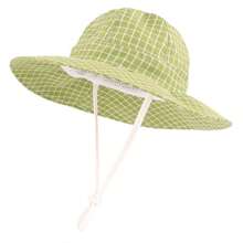 Sun Hat For Baby Boys Girls Adjustable Toddler Kids Sun Protection Hat Wide Brim Summer Play Hat With Chin Strap - Seersucker Plaid Six-panel Hat - View 12