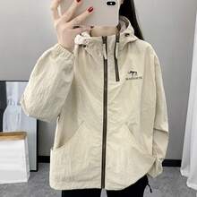 Women's Lightweight Windbreaker Jacket, Waterproof, Breathable, Suitable For Outdoor Sports, Running, Cycling, Hiking, Spring & Autumn - Khaki - View 12