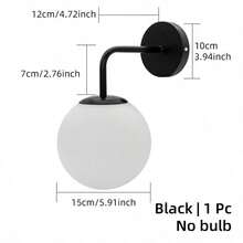 1pc Modern Minimalist Luxury Wall Lamp, E27 Socket, Hard-Wired Connection, Suitable For Bedroom Bedside, Living Room Accent Wall, Staircase, Hallway, Does Not Include Bulb - Multicolor - View 7