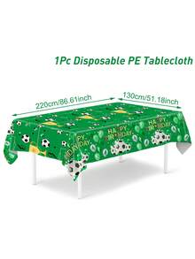 1件装足球主题派对桌布，生日派对桌布，足球活动用品，家居装饰桌布，婴儿派对装饰，生日装饰，派对桌布，性别揭晓派对装饰，足球球迷聚会用品，生日派对礼品，世界杯装饰用品 - 足球 - 查看 5