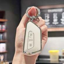 Keyring Case Compatible With Golf 8 ID4, Seat Leon 4, Octavia, Soft TPU Key Shell Protective Case, Keyring Christmas Gift - Multicolor - View 6