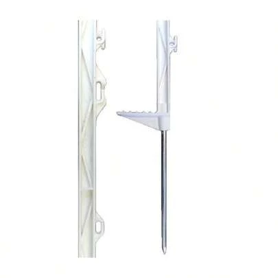 20 X WHITE 3FT POSTS Electric Fencing Fence Stakes Poles 105cm With Spike