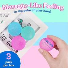 1.6Inch Textured Mini Stress Balls: 1/2/3/6/9Pack High Density Solid Squishy Toys, 1.6" Small Sensory Fidget For Kids Adults, Quiet Anxiety Relief Item For Classroom, Malt Sugar Filled, Prizes For Students - Multicolor - View 6