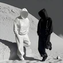 Tượng điêu khắc hình người trừu tượng bằng nhựa chất lượng cao, bền chắc | Phong cách nghệ thuật tối giản, phối màu đen trắng, thiết kế người suy tư không mặt, đường nét mượt mà, đặt ổn định, vật trang trí sưu tầm cho bàn làm việc, lối vào, phòng học, bộ sưu tập dành cho người yêu thích nghệ thuật hình người trừu tượng. - A - Xem 9