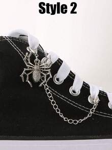 Suricat Encanto de zapato con colgante de araña, estilo gótico punk grunge, otoño/Halloween - Estilo 2 - Ver 1