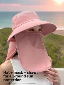 1顶女士夏季户外遮阳帽，带颈部遮挡，全方位防晒 - 遮陽帽 - 查看 3