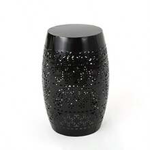 Christopher Knight Home Michelle Mesa de Acento de Hierro Negro con Encaje para Interior - como en la foto - Ver 1