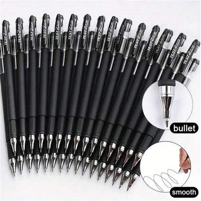 Bộ 20 bút bi mực nước đen mờ, đầu bút siêu mảnh 0.5mm, viết trơn tru, không lem, có kẹp. Thích hợp cho văn phòng, học tập, ký tên, đồ dùng văn phòng, bút viết, văn phòng phẩm, đồ dùng học tập.