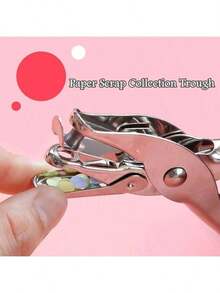 1pc Metal Single Hole Round Handheld Punch Tool, Suitable For Clothing, Tickets, DIY Crafts, Photo Albums, School Supplies, Back To School Items - Metal Version - View 3