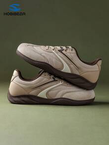 HOBIBEAR 女士休闲运动鞋，时尚简约平底鞋，舒适柔软鞋底，系带设计，适合通勤、户外活动和健身穿着。 - 淺棕 - 查看 8