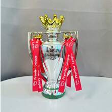 1PC Football Trophy Premier Trophy Model With Ribbons, Football Match Trophy Model, Fan Souvenirs - 1PC - View 1