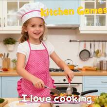 4pcs Kids Chef Cooking & Baking Set, Includes Apron, Chef Hat And Cooking Utensils, Dress Up And Pretend Play Kitchen Toys, Birthday Gift For Girls And Boys - Multicolor - View 8