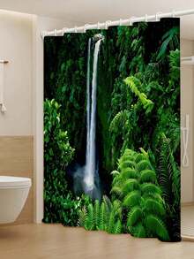 Rèm tắm họa tiết thác nước rừng xanh quyến rũ - Chất liệu polyester bền chắc, có thể giặt, kèm móc treo - Phù hợp trang trí phòng tắm mọi mùa. - Nhiều màu - Xem 6