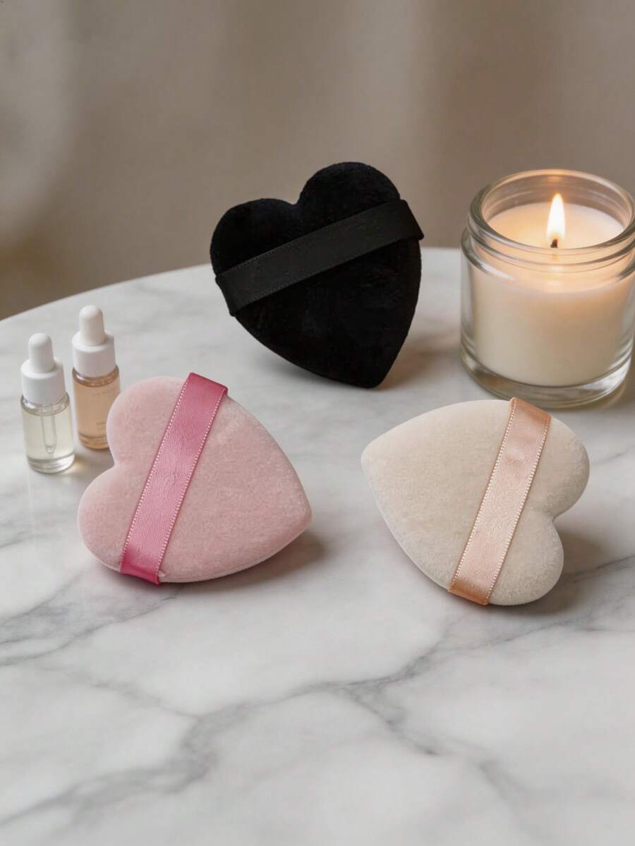 10pcs/3pcs/1pc Triangle Makeup Sponge, Powder Puff, Cosmetic Sponge Fan-Shaped Powder Puff, Finger Air Cushion Powder Puff - Multicolor - View 1