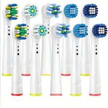 16/12/4 piezas Cabezales de cepillo de dientes de repuesto blancos, adecuados para modelos que incluyen Pro 1000, 500, 1500, 100, 7500, DB4010, 360, 400, 8000, 7000, 3000, 6000, 300, 9600, 2000 y 4000. - Blanco - Ver 1