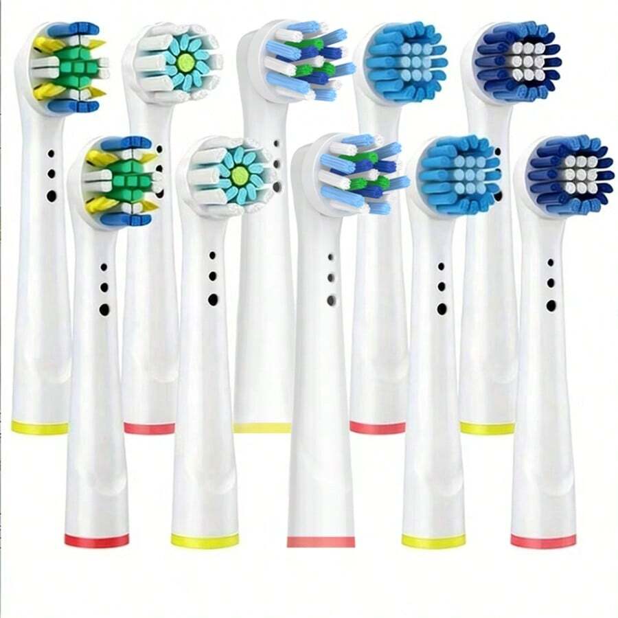 16/12/4 piezas Cabezales de cepillo de dientes de repuesto blancos, adecuados para modelos que incluyen Pro 1000, 500, 1500, 100, 7500, DB4010, 360, 400, 8000, 7000, 3000, 6000, 300, 9600, 2000 y 4000. - Blanco - Ver 1