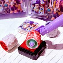 卡通女巫猎人印章笔（含墨水），创意笔记本印章，派对礼物，返校奖品 - 彩色 - 查看 8