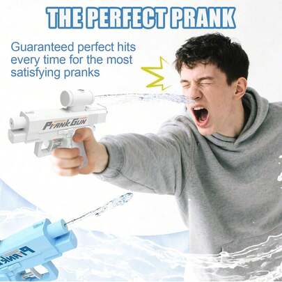 1pc Prank Water Gun, Bidirectional Squirt Gun, Practical Joke Water Gun, Reverse Water Gun, Suitable For Parties And Summer Fun Activities, Funny Novelty Toy, Swimming Pool Beach Water Fight Creative Gift